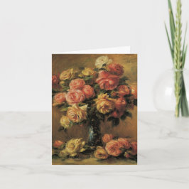 Rose in einer Vase von Pierre Renoir, Hochzeit Dankeskarte