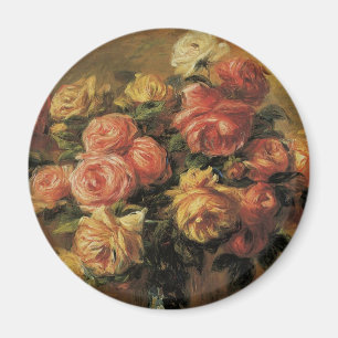 Rose in einer Vase von Pierre Renoir, Vintage Kuns Magnet