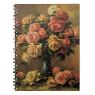 Rose in einer Vase von Pierre Renoir, Vintage Kuns Notizblock