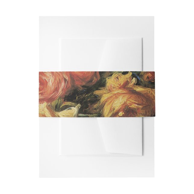 Rose in einer Vase von Renoir, florales Brautparty Einladungsbanderole (Vorderseite Beispiel)