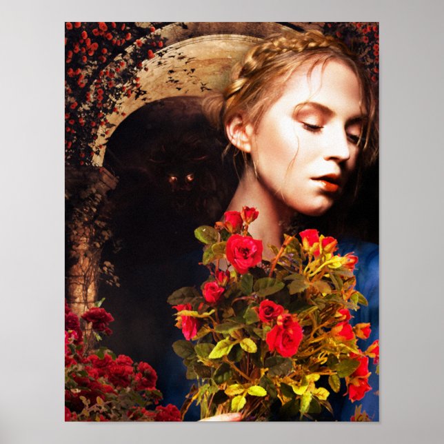Rose in Gelb Poster (Vorne)