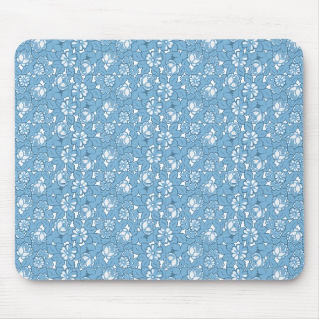 Rose in hellblau mousepad (Vorne)