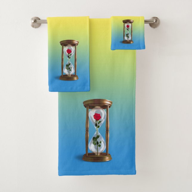 Rose in Hourglass Badhandtuch Set (Insitu)
