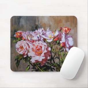 Rose in Pavlovsk - elegante Ölmalerei in Rosa Mousepad