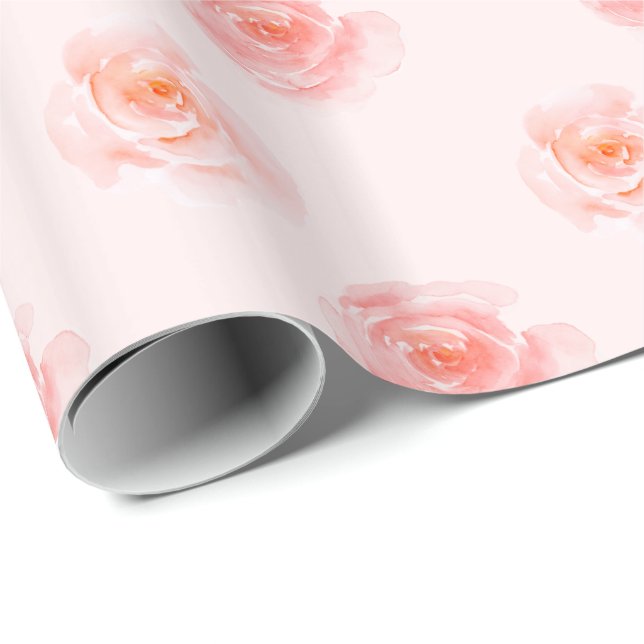Rose in Rosa Geschenkpapier (Rolleneckpunkt)
