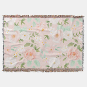 Rose in Rosa und Pfirsich Decke