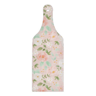 Rose in Rosa und Pfirsich Schneidebrett