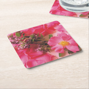 Rose in Thyme-PAPER-PARTY-UNTERSETZER Rechteckiger Pappuntersetzer