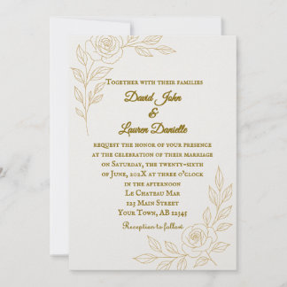 Rose in Time Foto Hochzeitseinladung Einladung