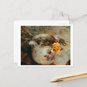 Rose in Vase von Boldini Postkarte
