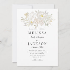 Rose in Wasserfarben, die einladen Einladung