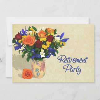 Rose Iris und Nelken Einladung