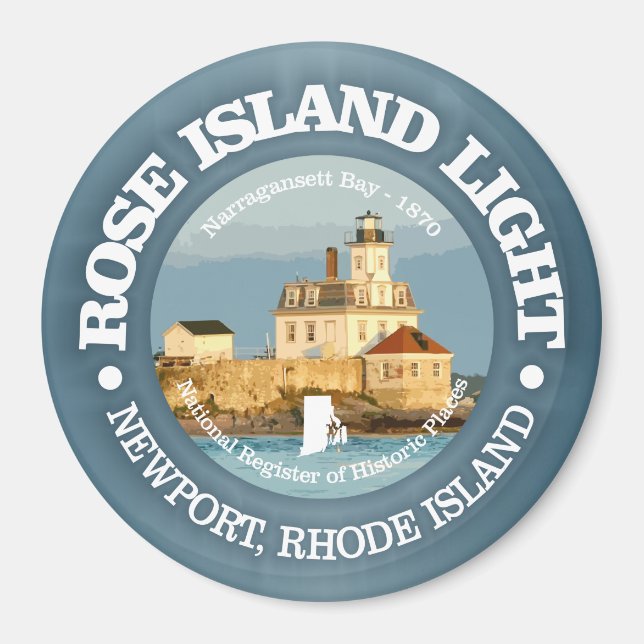 Rose Island Light Magnet (Vorne)