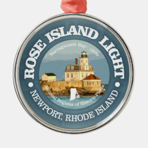 Rose Island Light Ornament Aus Metall