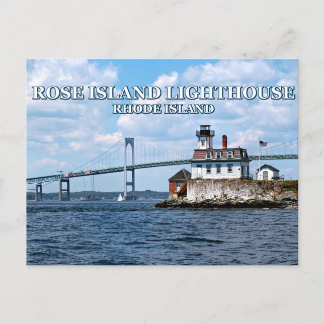 Rose Island Lighthouse, Rhode Island Postcard Postkarte (Vorderseite)
