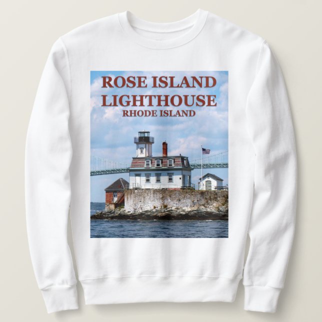 Rose Island Lighthouse, Rhode Island Sweatshirt (Design vorne)