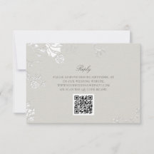 Rose Ivory Sonnet Formal Classic QR Code Hochzeit 