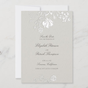 Rose Ivory Sonnet Formale Klassische Ätherische Ho Save The Date