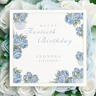 Rose JEDER Meilenstein Blumengestein Geburtstag Serviette