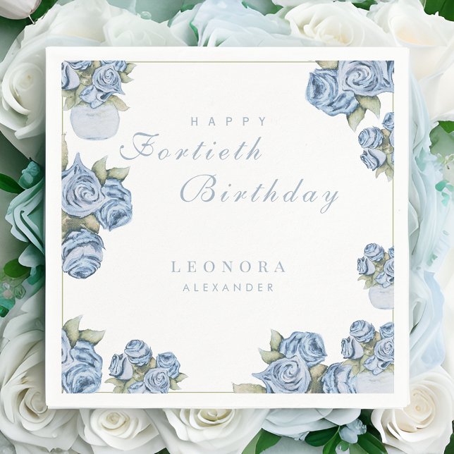 Rose JEDER Meilenstein Blumengestein Geburtstag Serviette (Von Creator hochgeladen)