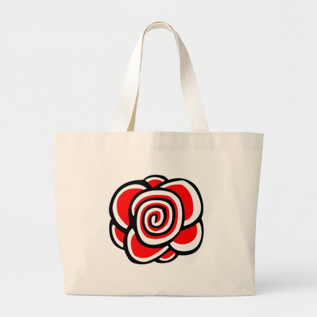 Rose Jumbo Stoffbeutel (Vorne)