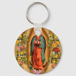 Rose Jungfrau Mary Guadalupe Katholische Religiöse Schlüsselanhänger
