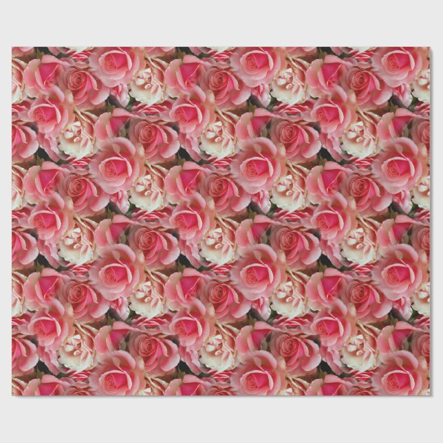 Rose Juxtapose Geschenkpapier (Flach)