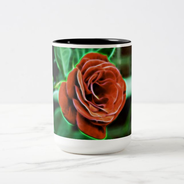Rose Kaffee Tasse (Mittel)