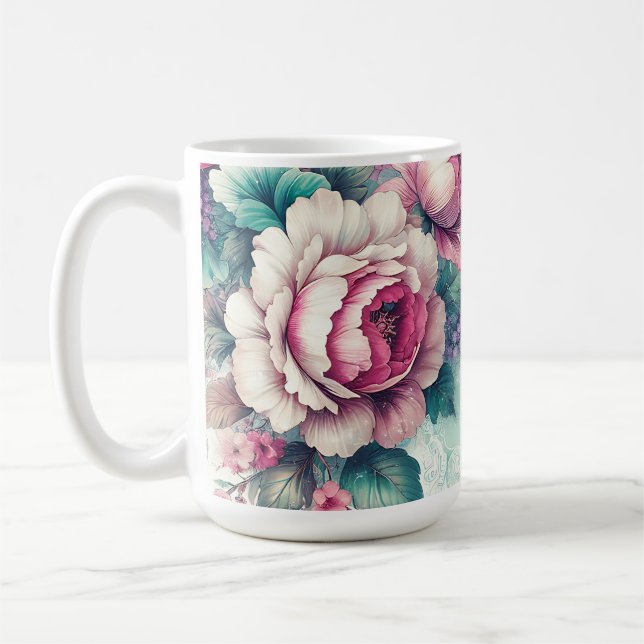 Rose Kaffeetasse (Links)