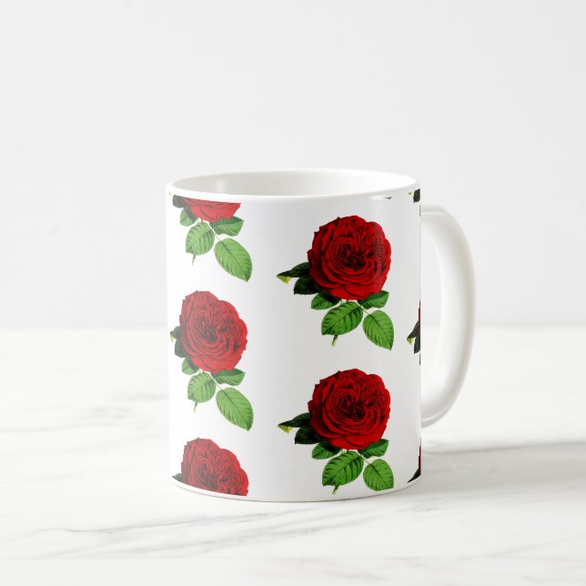 Rose Kaffeetasse (VorderseiteRechts)