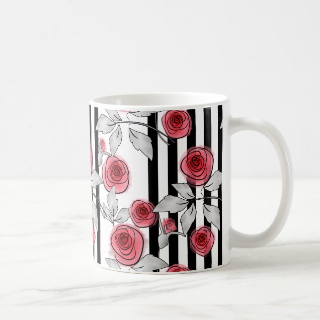 Rose Kaffeetasse (Rechts)