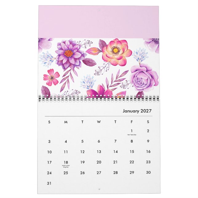 Rose Kalender (Jan 2027)