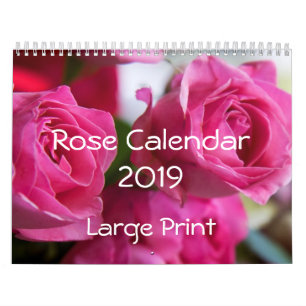 Rose Kalender 2019 Großdruck