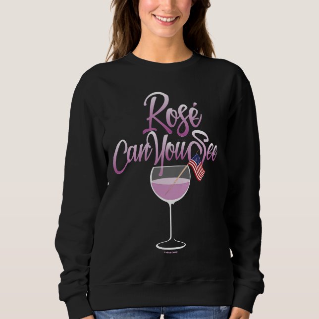 Rose kann man Wein sehen Sweatshirt (Vorderseite)