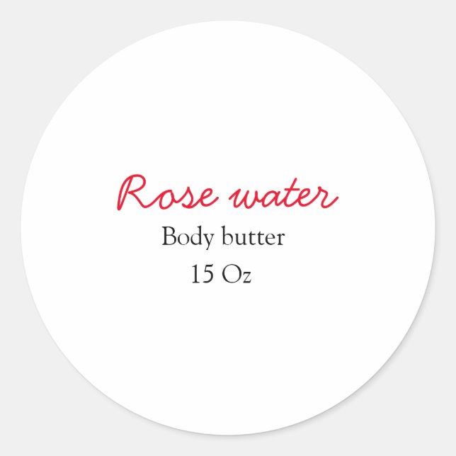 Rose Karosseriebutter Ihren Textnamen Eigengewicht Runder Aufkleber (Vorderseite)