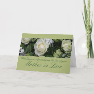 Rose-Karte für Mutter im Beileid mit Rechtsverlust Karte