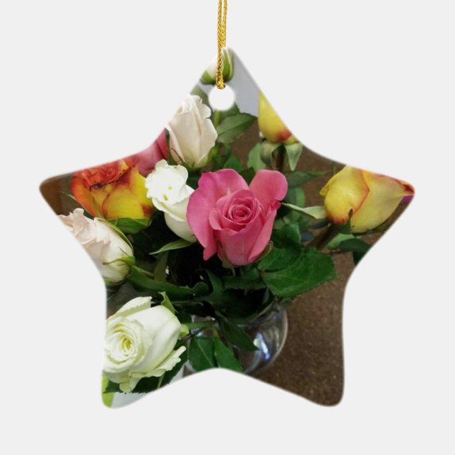 Rose Keramik Ornament (Vorne)