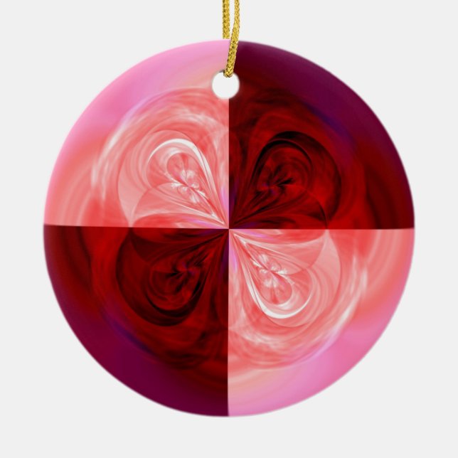 Rose Keramik Ornament (Vorne)