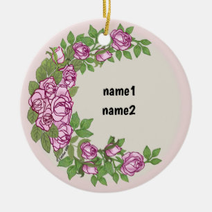 Rose Keramik Ornament