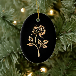 Rose Keramik Ornament
