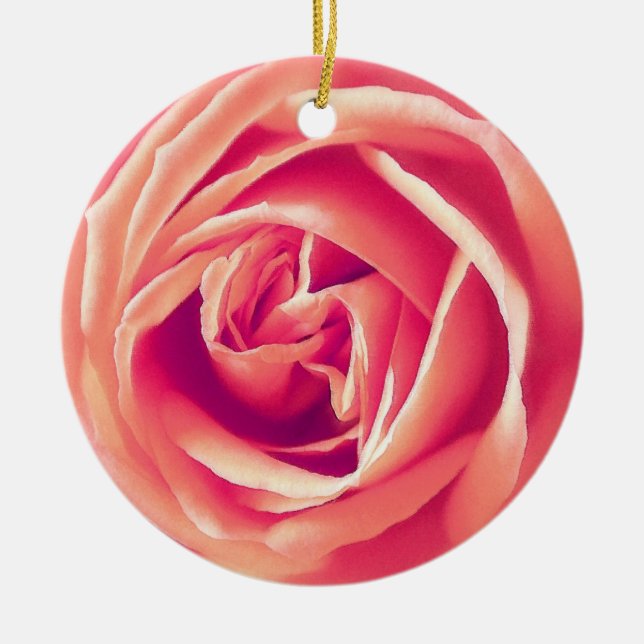 Rose Keramik Ornament (Vorne)