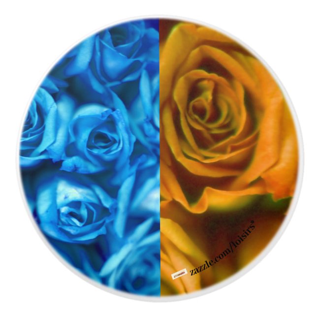 Rose Keramik Pull Keramikknauf (Vorderseite)