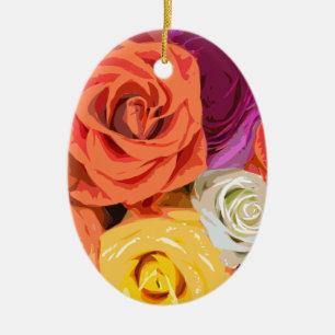 Rose Keramikornament