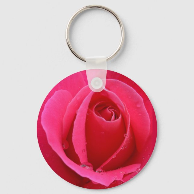 Rose Key Chains Romantic Red Blume Geschenke Schlüsselanhänger (Vorderseite)