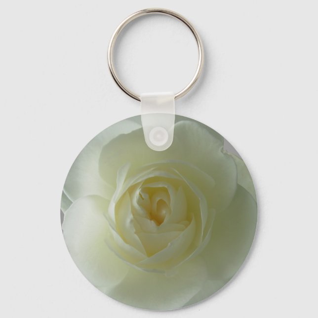 Rose Key Chains Romantische Weiße Blume Geschenke Schlüsselanhänger (Vorderseite)