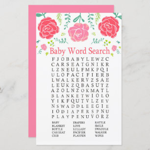Rose Kinderdusche Word Search Game