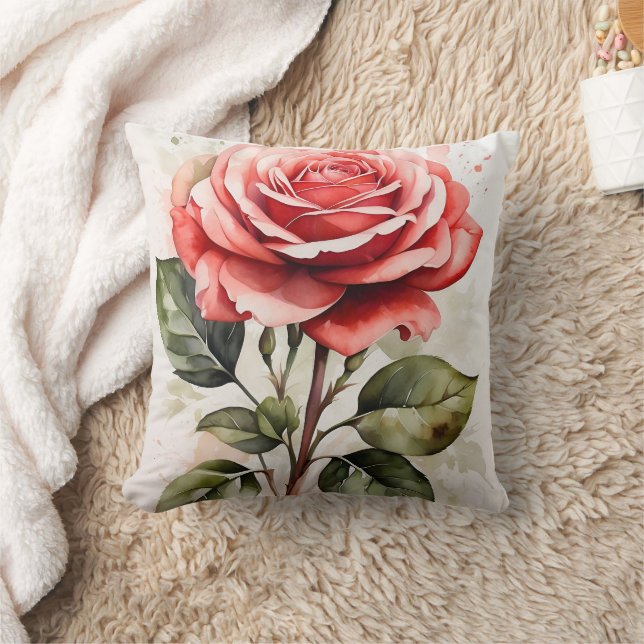 Rose Kissen - Elegantes Blumengeschenk Dekor (Decke)
