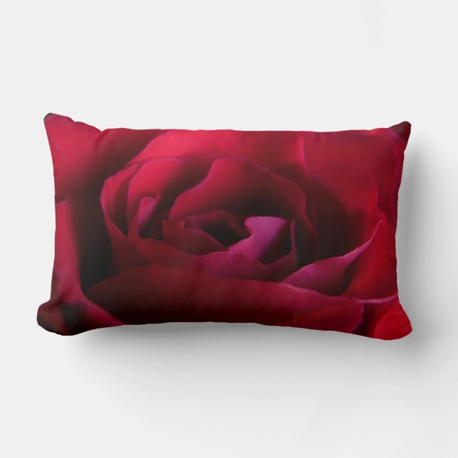 Rose Kissen Rote Rose Kissen Blume Dekoration (Vorderseite)