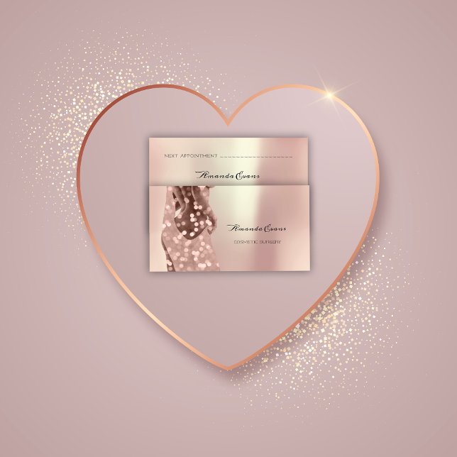 Rose Körperbeauty Operation Kosmetologie Terminkarte (Rose Spark Body Beauty Surgery Cosmetology Appointment Card)