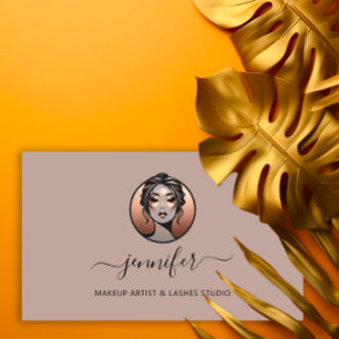 Rose Kunsthandwerkerspezifische Logo-Lashes QR Ori Visitenkarte